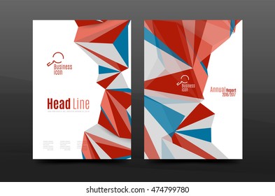 3d abstract geometric shapes. Modern minimal composition. Business annual report cover design. Vector abstract background