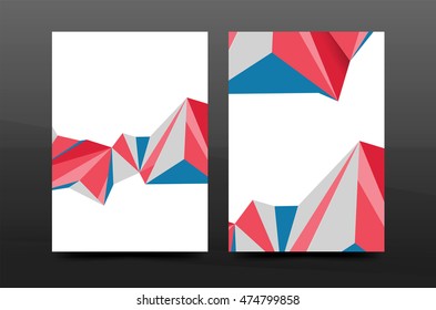 3d formas geométricas abstractas. Composición mínima moderna. El diseño del informe anual comercial. Fondo abstracto vectorial