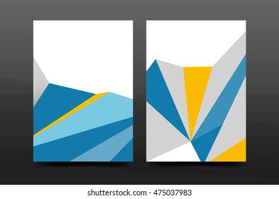 3d formas geométricas abstractas. Composición mínima moderna. El diseño del informe anual comercial. Fondo abstracto vectorial