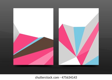 3d formas geométricas abstractas. Composición mínima moderna. El diseño del informe anual comercial. Fondo abstracto vectorial
