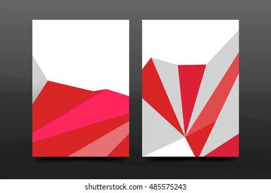 3d abstrakte geometrische Formen. Moderne minimale Komposition. Der Geschäftsjahresbericht deckt das Design ab. Abstrakter Vektorhintergrund