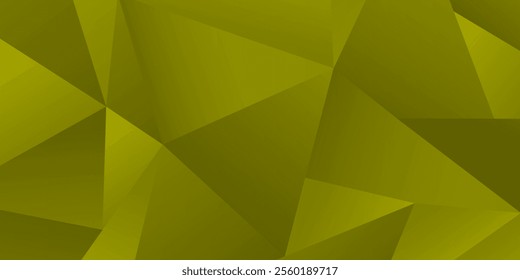 3D Abstract geometric triangle shapes yellow background