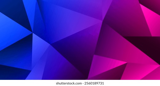 3D Abstract geometric triangle shapes tech theme background