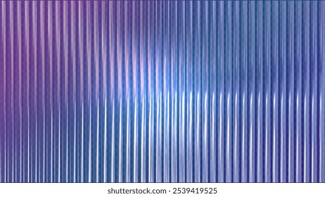 3D abstrakter Farbverlauf-Glashintergrund. Neongradient mit gerippter Textur. Vektorgrafik