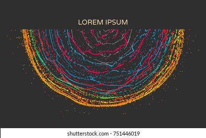3d abstract half-round. Textbook, booklet or notebook mockup. Business brochure. Cover design template. Vector illustration.