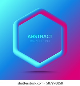 3D abstract hexagon figure background. Logo. Vector illustration
