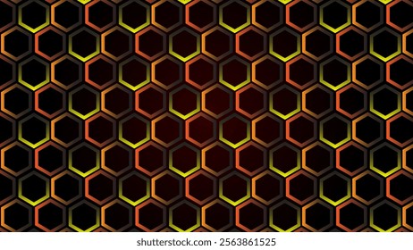 3d abstract hexagonal multicolor background, Hunny comb