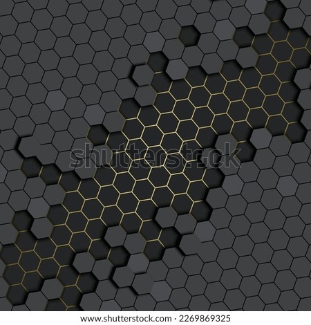 3D abstract honey comb background. Vector illustration background. 