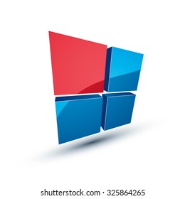 3d abstract icon, vector business graphic design element. Innovation conceptual symbol.