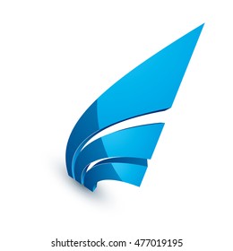 3d abstract icon, vector business graphic design element. Innovation conceptual symbol.