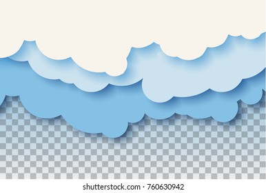 3d abstract illustration of pastel blue sky and clouds.