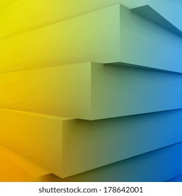 3D abstract illustration. Vector background. 