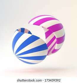3D abstract  illustration. Vector template.