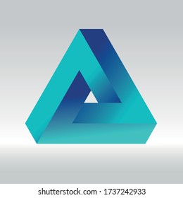 3d abstraktes Dreieck der Unendlichkeit. Vector Logo-Symbol