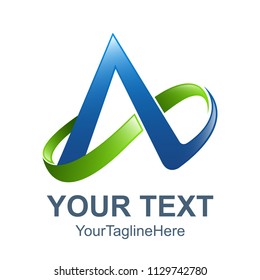 3d abstract Letter A logo design template elements. abstract letter A. Business corporate letter A logo design vector