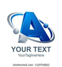 3d abstract Letter A logo design template elements. abstract letter A. Business corporate letter A logo design vector.