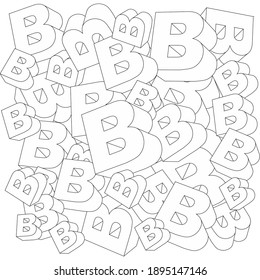 3d Letra abstracta B, adecuada para fondo, papel tapiz, etc.eps