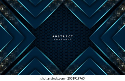 3d Abstract Light Blue Hexagon Vector Illustration Of Luxury Background