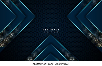 3D-abstrakte, hellblaue Hexagon-Vektorgrafik des luxuriösen Hintergrund