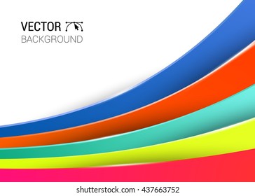 3d abstract lines full color background vector illustration