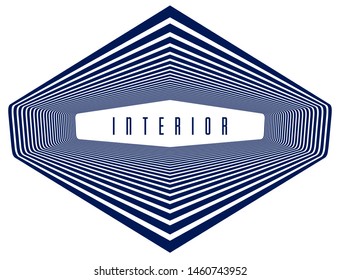 3D abstract lines in perspective vector background, modern trendy design element, cool style layout for ads posters banners and covers, retro template.