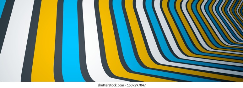 3D abstract lines in perspective vector background, modern trendy design element, cool style layout for ads posters banners and covers, retro template.