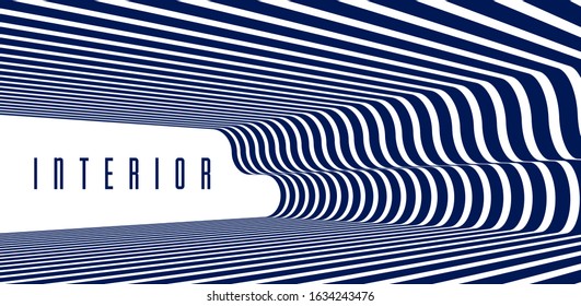 3D abstract lines in perspective vector background, modern trendy design element, cool style layout for ads posters banners and covers, retro template.