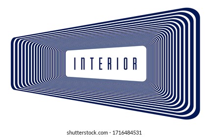 3D abstract lines in perspective vector background, modern trendy design element, cool style layout for ads posters banners and covers, retro template.
