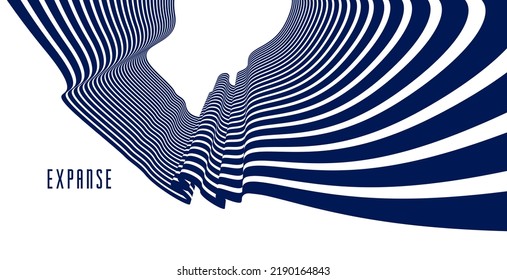3D abstract lines in perspective vector background, modern trendy design element, cool style layout for ads posters banners and covers, retro template.