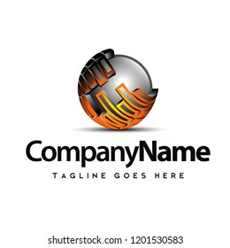3D abstract logo, vector design with glossy and sharp color combinations, cool design illustrations for industry logo and world logo concepts in the future