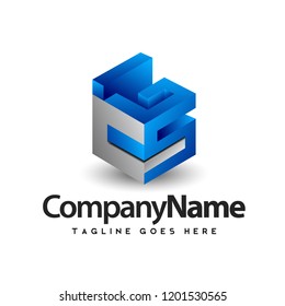 3d abstract logotype, concept letters with shiny and crisp color combinations, cool logo for industry and construction, logo for the world of the future