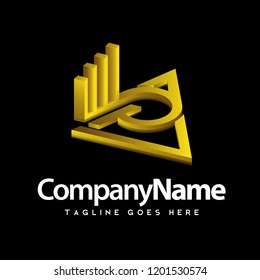 3d abstract logotype, letters concept with shiny and sharp color combinations, cool logo for the industry that is evolving into the future