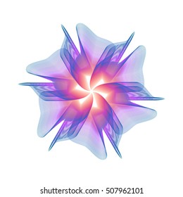 3d abstract mandala. Flower mesh illustration. Eps10 vector.
