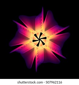 3d abstract mandala. Flower mesh illustration. Eps10 vector.