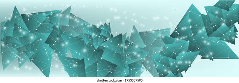 3D abstract mesh background with circles, lines and shapes.  Design Layout for Your Business. Vector illustration