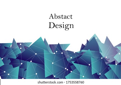 3D abstract mesh background with circles, lines and shapes.  Design Layout for Your Business. Vector illustration.