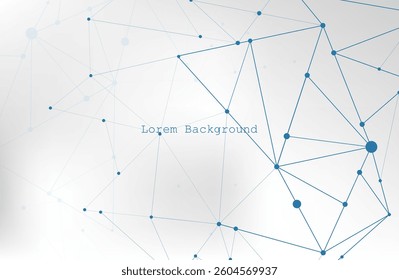 3D Abstract Mesh Background with Circles, Lines and Shapes | EPS10 Design Layout for Your Business.Abstract vector background. Card in a futuristic style. Lines, point, plane in 3D space.
