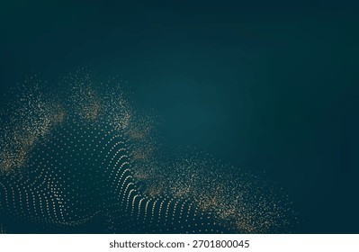 Fundo de malha abstrata 3D com círculos, linhas e formas | EPS10 Design Layout para sua empresa.Design de fundo premium com padrão de linha branca (textura) em cor azul-petróleo transformadora de luxo.