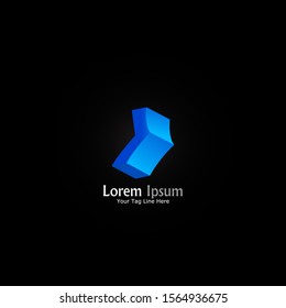 3D Abstract, minimalist logo design.
Simple,digital and modern logo with smooth gradient effect.