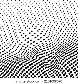 3D abstract monochrome background with dots pattern vector design, technology theme, dimensional dotted flow in perspective, big data, nanotechnology.