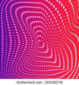 3D abstract monochrome background with dots pattern vector design, technology theme, dimensional dotted flow in perspective, big data, nanotechnology.