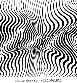 3D abstract monochrome background with line pattern, vector design, technology theme, dimensional line flow in perspective, big data, nanotechnology.	
