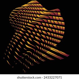 	
3D abstract monochrome background with line pattern, vector design, technology theme, dimensional line flow in perspective, big data, nanotechnology.	
