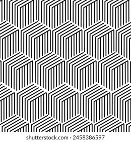 3D abstract monochrome background with line pattern, vector design, technology theme, dimensional line flow in perspective, big data, nanotechnology.	
