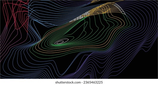 3D abstract monochrome background with lines pattern vector design, technology theme, dimensional dotted flow in perspective, big data, nanotechnology