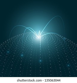 3D Abstract Network Vector Illustration | EPS10 Circle Design