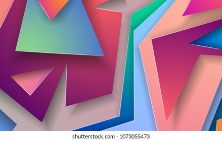 3d abstract paper cut background