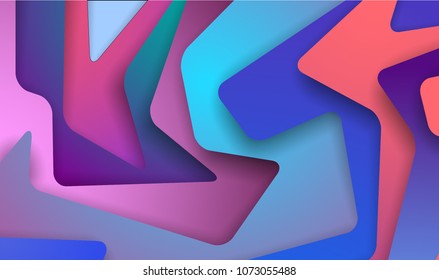 3d abstract paper cut background
