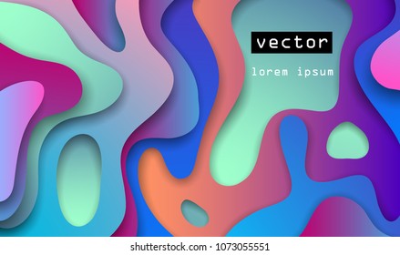 3d abstract paper cut background