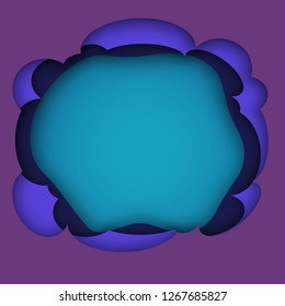 3D abstract paper cut background. Design layout for business presentations, flyers, posters, invitations, greeting cards, social media, sale, discount banners. Vector.						
